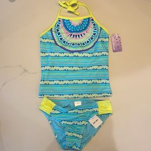 Girls 2 piece swimsuit size 10 NWT